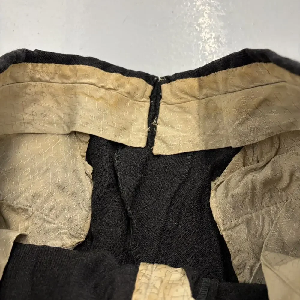 Vintage 50s Champ Black Drop Loop Wool Trousers 30x30